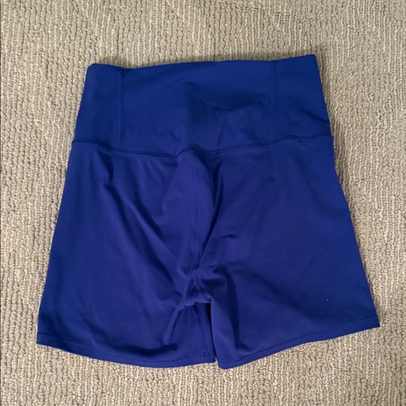Women's Blue High-Waisted Shorts - Picture 4 of 4